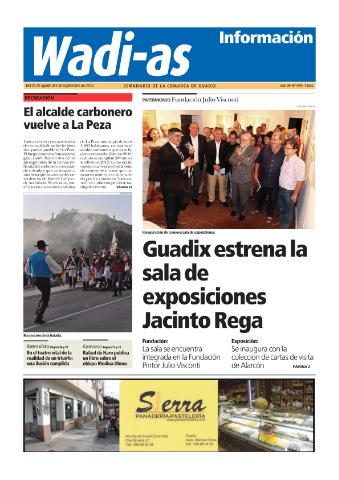 'Wadi-as información : periódico semanal de la comarca de Guadix.' - Año XI Número 595 - 2013 agosto 31