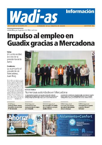 'Wadi-as información : periódico semanal de la comarca de Guadix.' - Año XI Número 603 - 2013 octubre 26