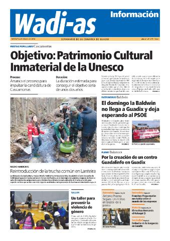 'Wadi-as información : periódico semanal de la comarca de Guadix.' - Año XI Número 618 - 2014 febrero 08