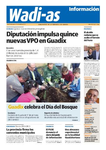 'Wadi-as información : periódico semanal de la comarca de Guadix.' - Año XI Número 625 - 2014 marzo 29