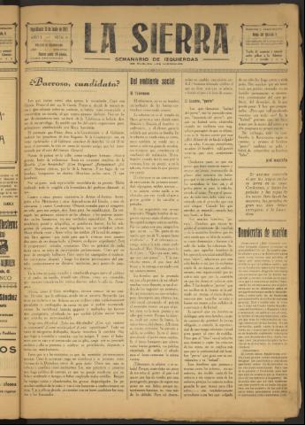 'La Sierra : Semanario de Izquierdas' - Año I Número 6 - 1931 junio 10