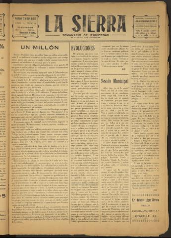 'La Sierra : Semanario de Izquierdas' - Año I Número 12 - 1931 julio 22