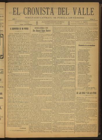 'El Cronista del Valle' - Época 1ª Año I Número 8 - 1910 abril 23