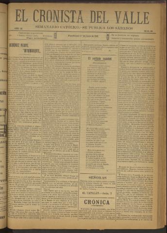 'El Cronista del Valle' - Época 1ª Año III Número 118 - 1912 junio 01
