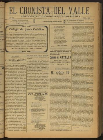 'El Cronista del Valle' - Época 1ª Año VII Número 336 - 1916 agosto 12