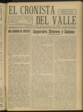 'El Cronista del Valle' - Época 2ª Año II Número 30 - 1958 mayo 03