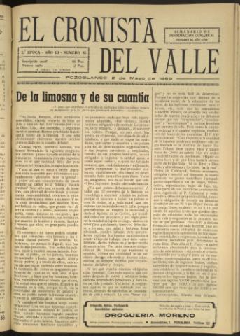 'El Cronista del Valle' - Época 2ª Año III Número 82 - 1959 mayo 02