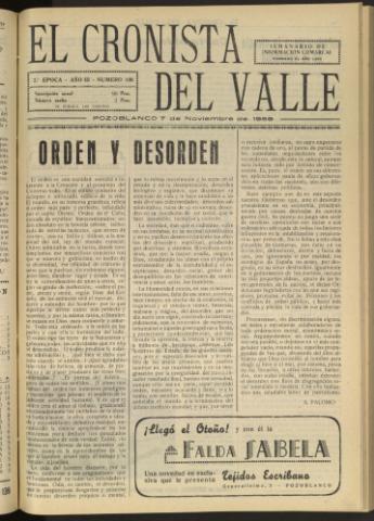 'El Cronista del Valle' - Época 2ª Año III Número 109 - 1959 noviembre 07