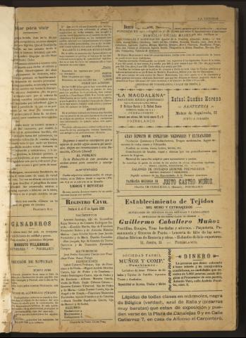 'La Defensa : periódico semanal, órgano del Partido Liberal Demócrata' - Año I Número 1 - 1920 agosto 18