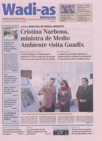 'Wadi-as información : periódico semanal de la comarca de Guadix.' - Año III Número 205 - 2006 marzo 10