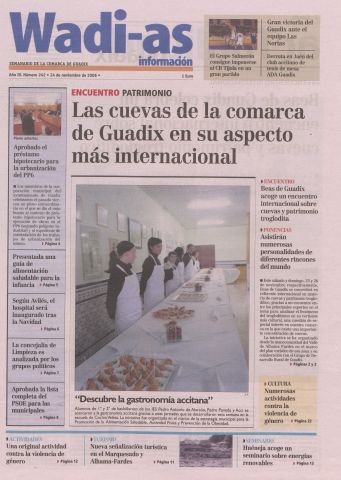 'Wadi-as información : periódico semanal de la comarca de Guadix.' - Año III Número 242 - 2006 noviembre 24