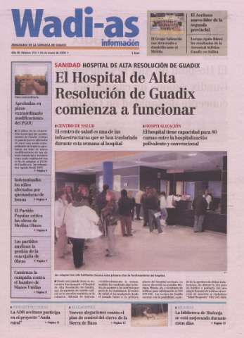 'Wadi-as información : periódico semanal de la comarca de Guadix.' - Año IV Número 251 - 2007 enero 26