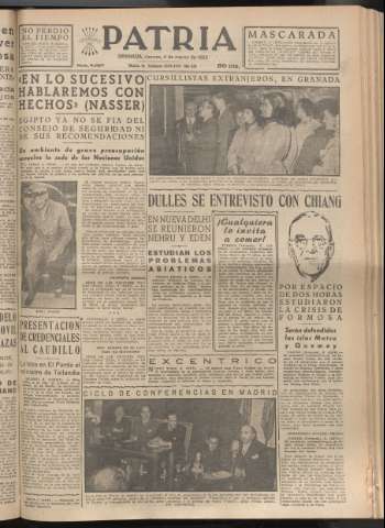'Patria : diario de Falange Española Tradicionalista y de las J.O.N.S.' - Año XX Número 6087 - 1955 marzo 4