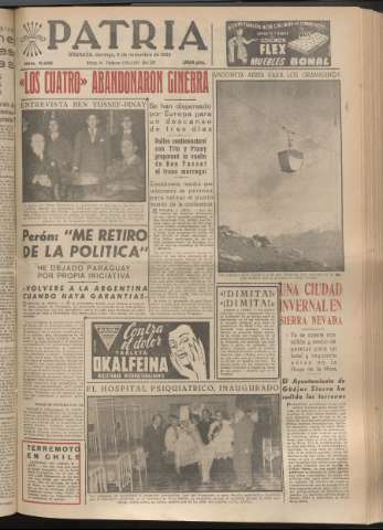 'Patria : diario de Falange Española Tradicionalista y de las J.O.N.S.' - Año XX Número 6285 - 1955 noviembre 6