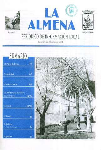 'La Almena : periódico de información local' - Año I Número 3 - 1998 octubre