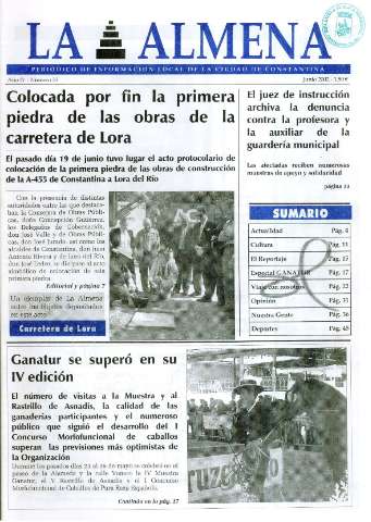 'La Almena : periódico de información local' - Año IV Número 32 - 2001 marzo
