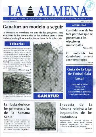 'La Almena : periódico de información local' - Año IV Número 37 - 2001 agosto