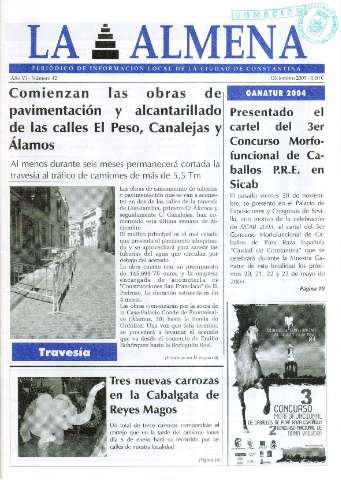 'La Almena : periódico de información local' - Año IV Número 41 - 2001 diciembre