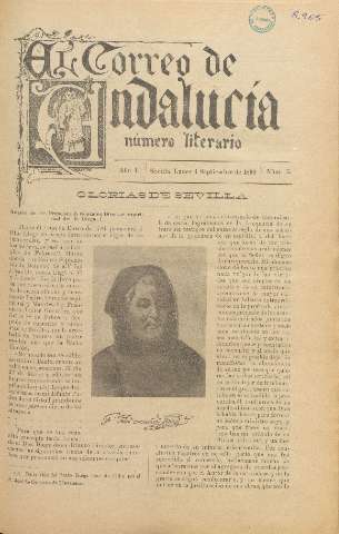 'El Correo de Andalucía : Número Literario' - Año I Número 5 - 1899 septiembre 4