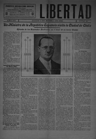 'Libertad periódico republicano' - Año III Número 41 - 1932 enero 2