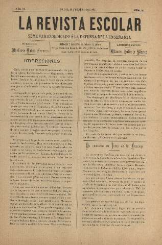 'La Revista escolar decenario dedicado a la defensa de la enseñanza' - Año III Número 85 - 1907 febrero 15
