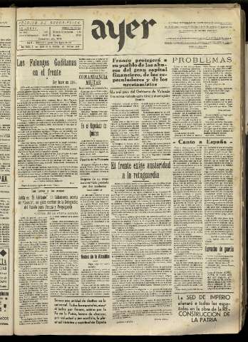 'Ayer : diario informativo de la mañana' - Año II Número 346 - 1937 agosto 19