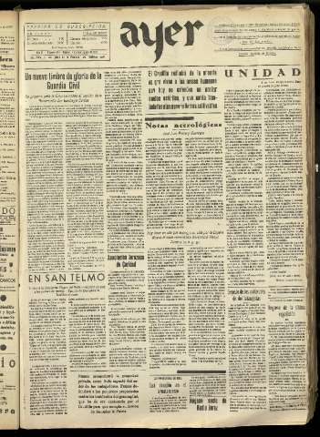 'Ayer : diario informativo de la mañana' - Año II Número 368 - 1937 septiembre 14